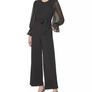 Calvin Klein Chiffon Sleeve Jumpsuit